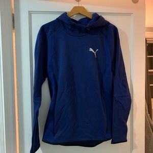royal blue puma pull over hoodie